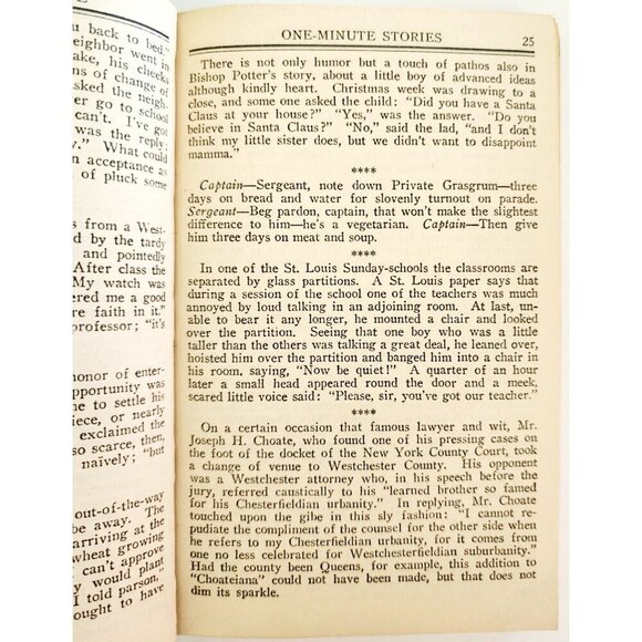 1927 1001 One Minute Stories 1st Edition H.S Chapman HC Book Antique F21 - Picture 6 of 8